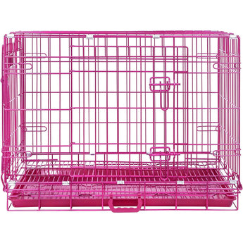 24-42" Collapsible Pink Dog Crate RED24-42