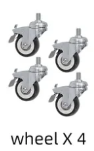 A set of wheels (suitable for various cages)