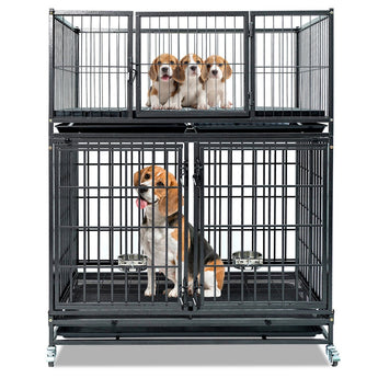 42" Stackable Dog Crate 43S+WHLP02