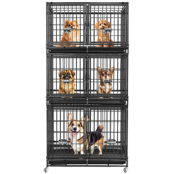 43" Three-Tier Dog Crate 43TTS