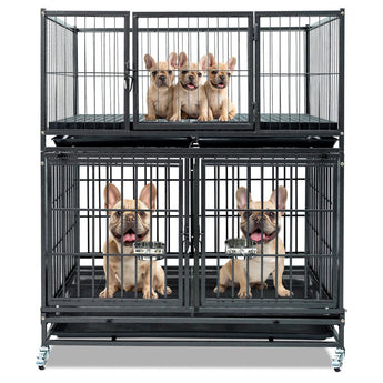42" Stackable Dog Crate 43T+WHLP02