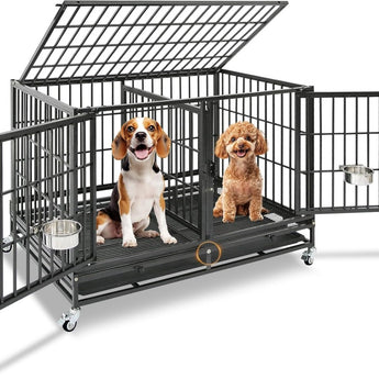 42" Stackable Dog Crate with Divider 43T (Standard Height)