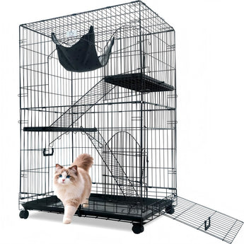 50 Inch 3-Tier Cat Cage with Plastic Platforms CT52